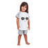 Girls summer pajama set Cat t-shirt + Grey shorts
